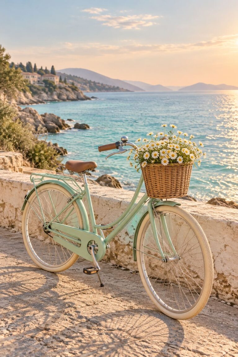Fondo de pantalla vsco girl bicicleta mar