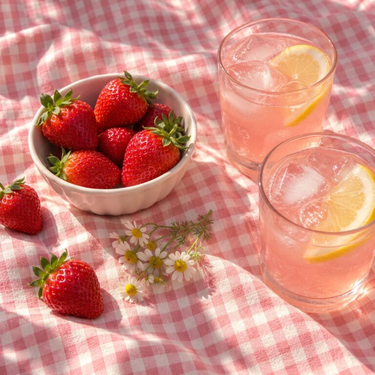 Fondo de pantalla vsco girl fresas limonada