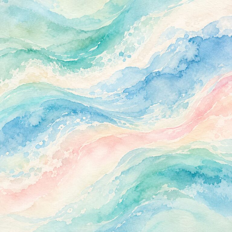 Fondo de pantalla vsco girl olas de acuarela