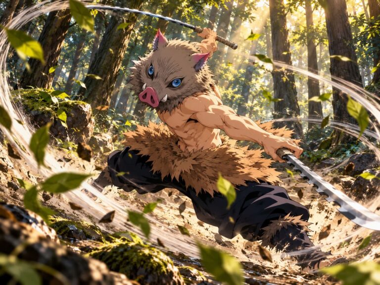 Inosuke combate hojas