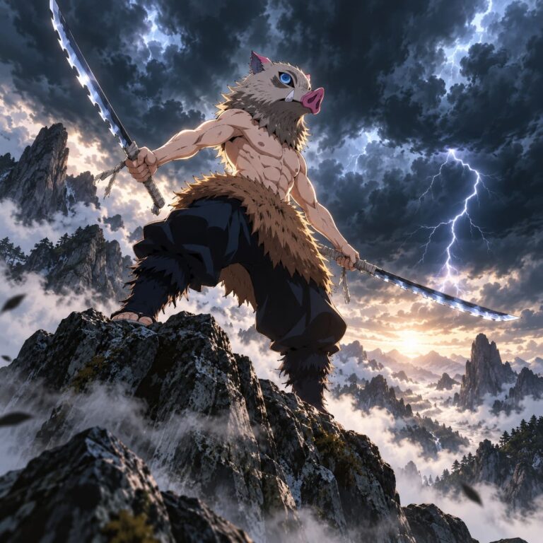 Inosuke fondo pantalla tormenta montana