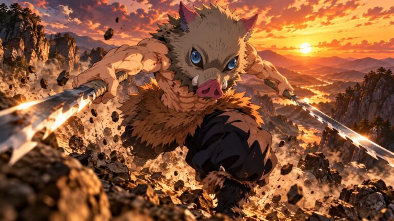 Inosuke fondo pantalla valle atardecer
