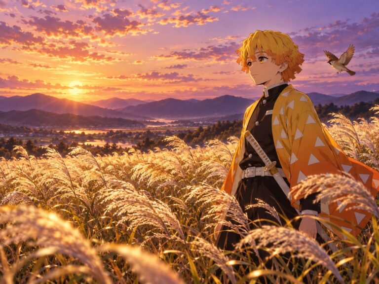 Zenitsu fondo de pantalla campo de susuki