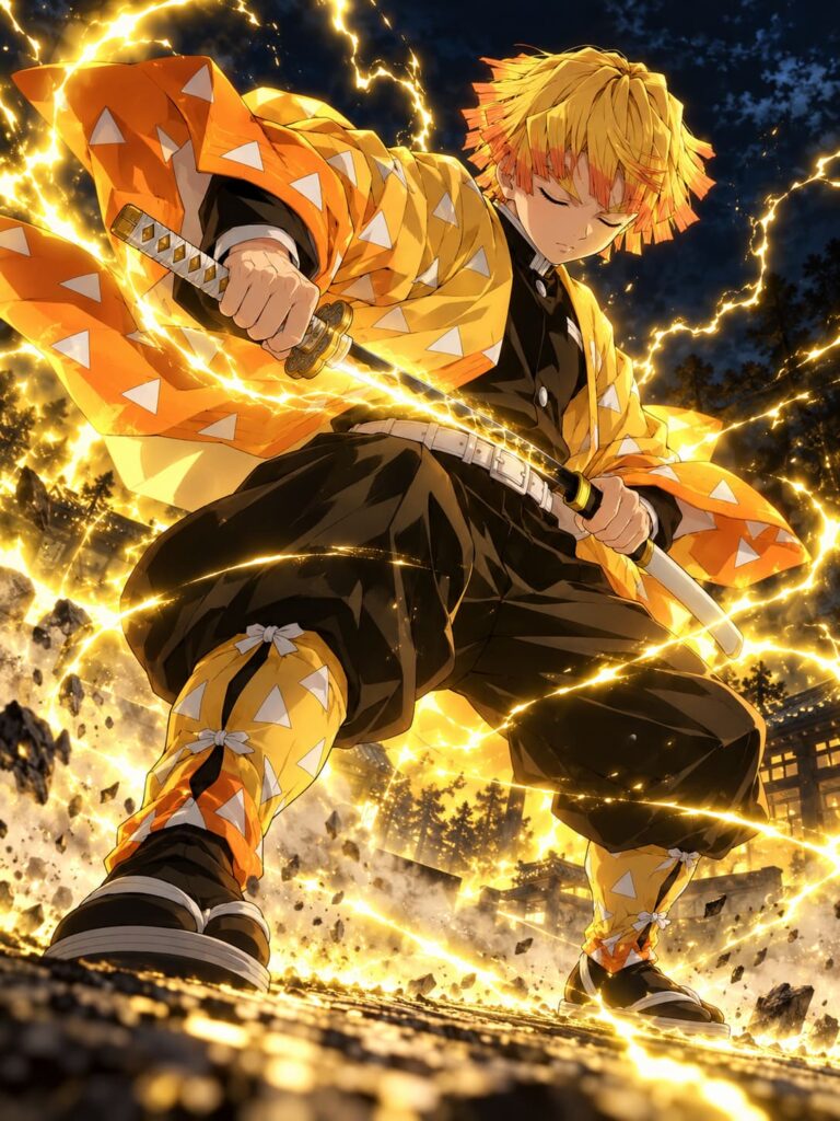Zenitsu fondo de pantalla desenvaine del trueno