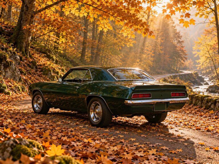 Camaro verde bosque otonal