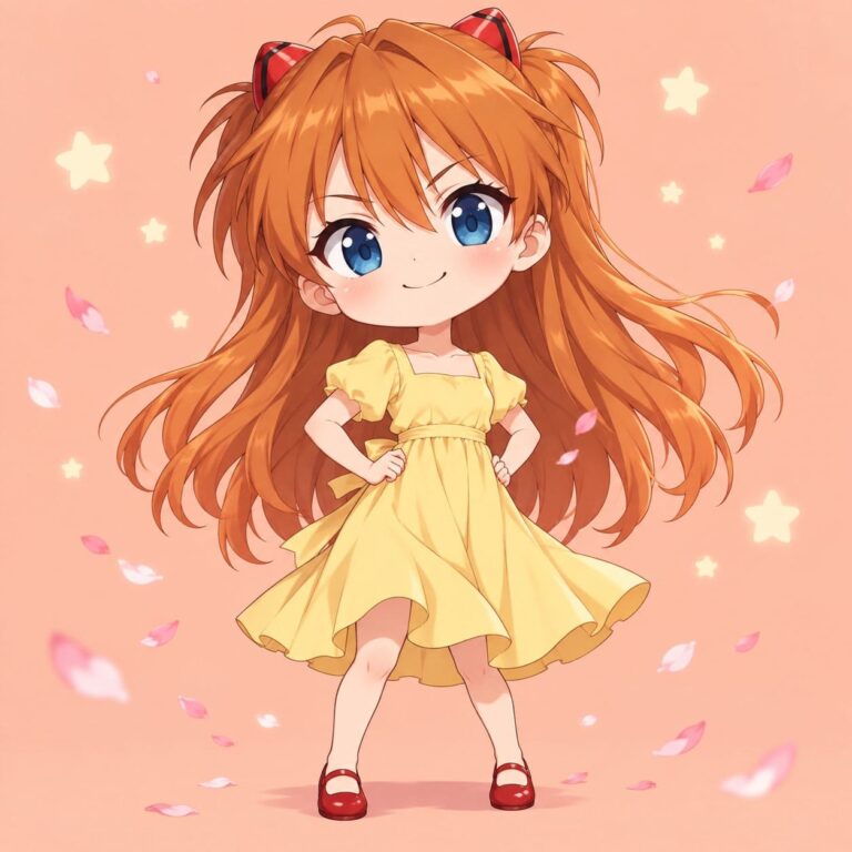 Evangelion fondo de pantalla asuka chibi