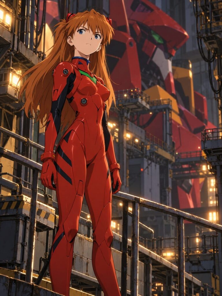 Evangelion fondos de pantalla asuka en el hangar