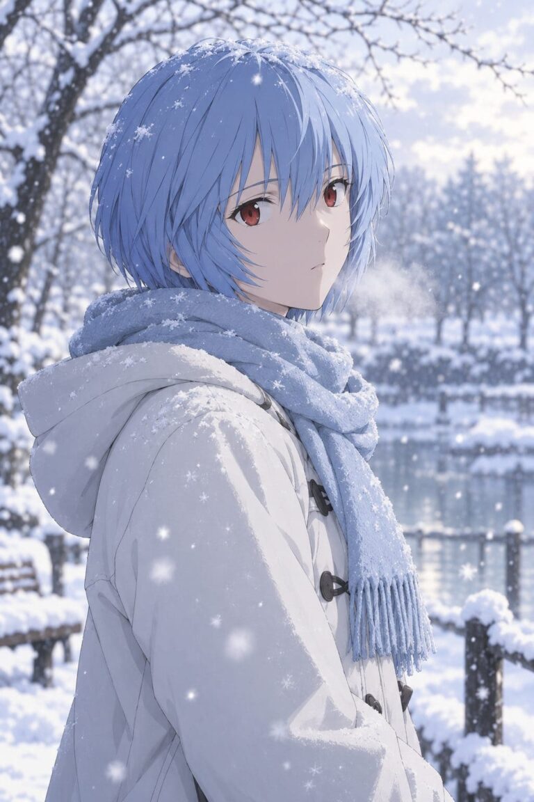 Evangelion fondos de pantalla rei entre la nieve