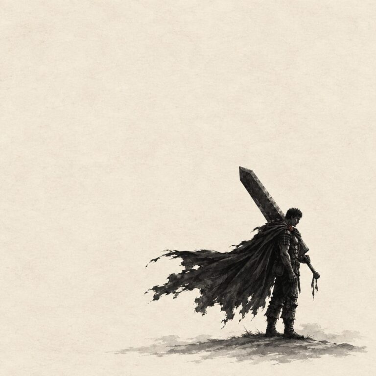 Fondo de pantalla berserk guts minimalista