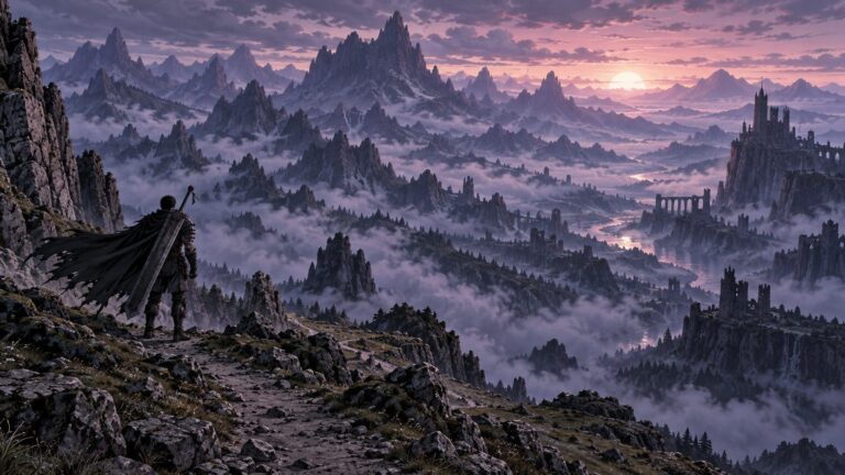 Fondo de pantalla berserk guts montanas