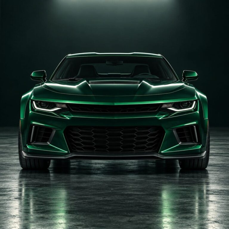 Fondo de pantalla camaro verde estudio