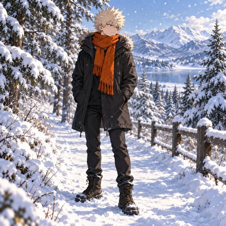 Fondo de pantalla de bakugou paisaje nevado