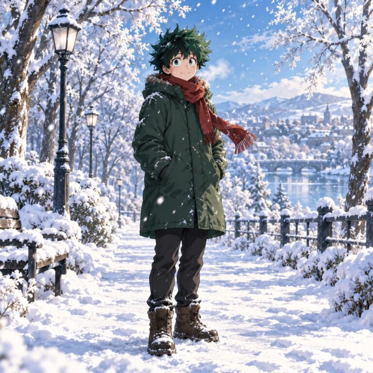 Fondo de pantalla de deku paisaje nevado