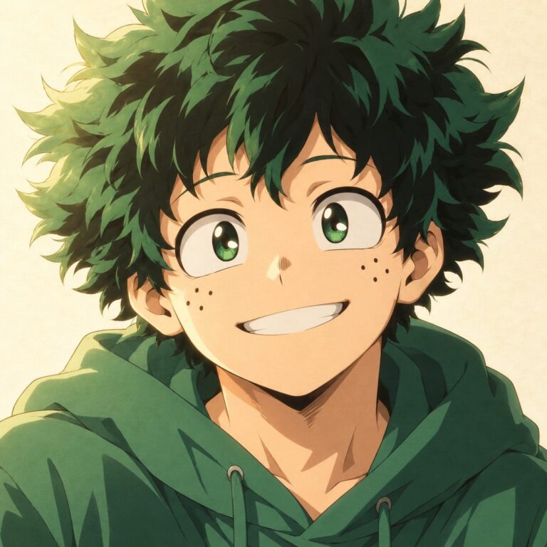 Fondo de pantalla de deku retrato sonriente