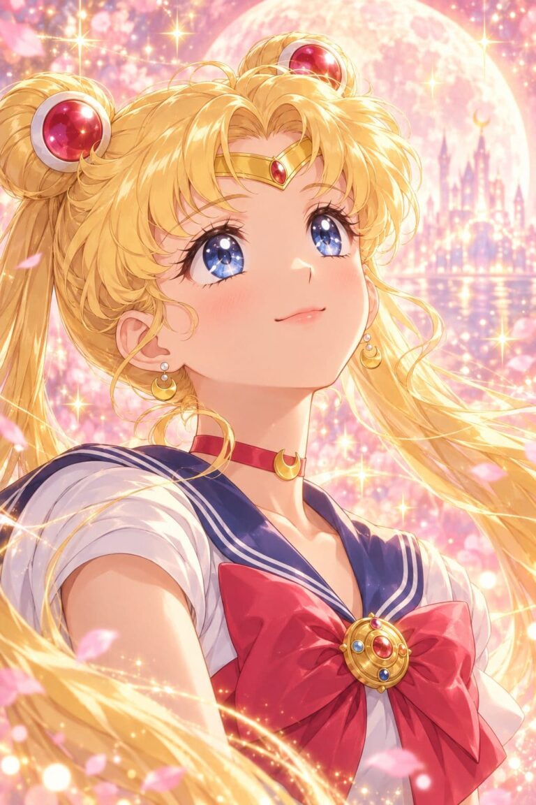 Fondo de pantalla de sailor moon destellos dorados