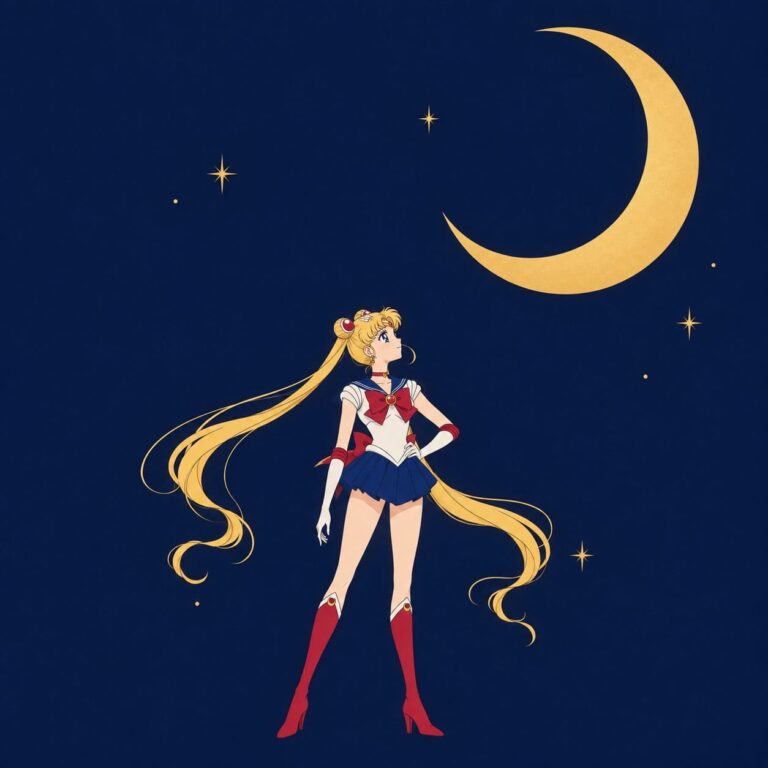 Fondo de pantalla de sailor moon minimalista