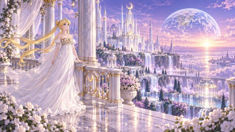 Fondo de pantalla de sailor moon palacio lunar
