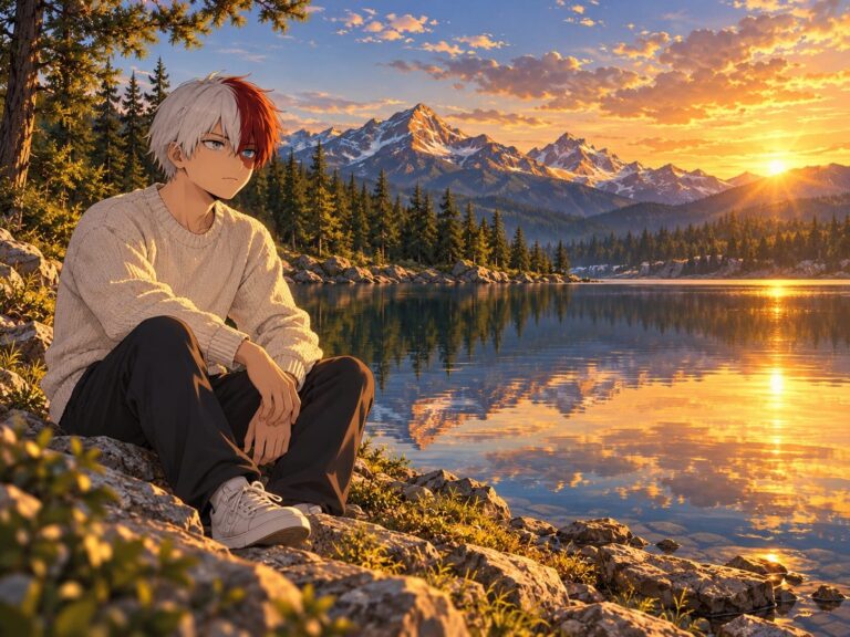 Fondo de pantalla de todoroki lago