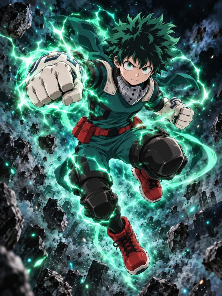 Fondo de pantalla deku energia verde