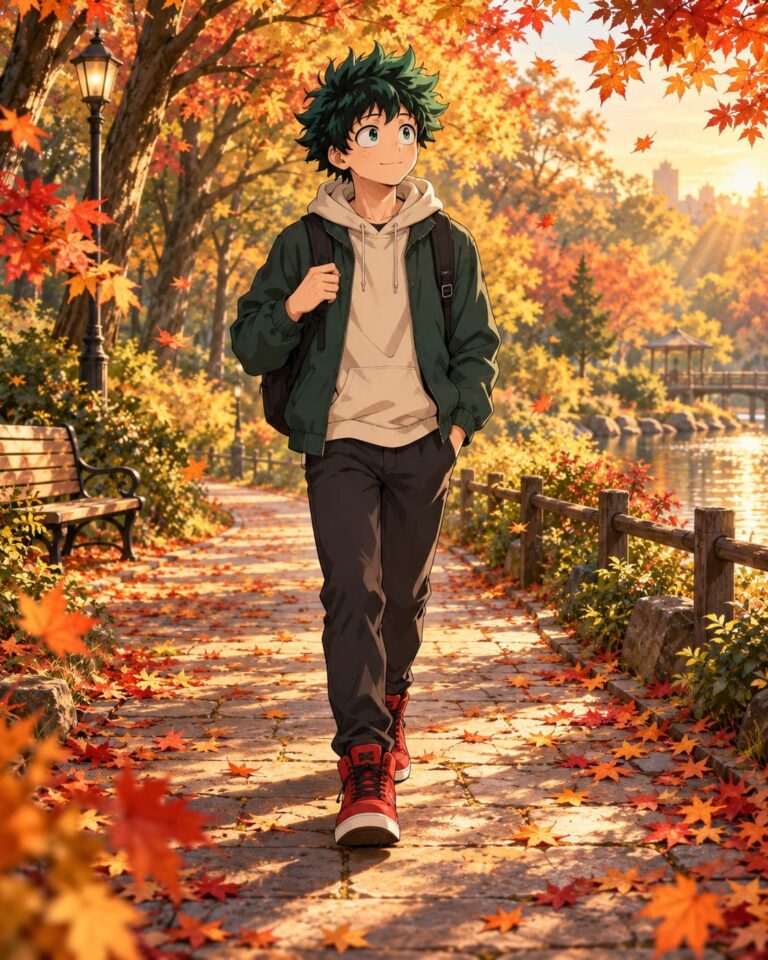 Fondo de pantalla deku paseo en otono