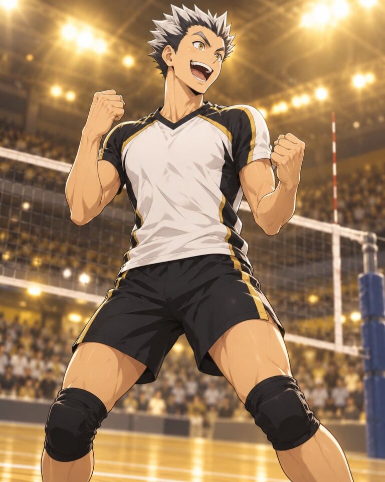 Fondo de pantalla haikyuu bokuto celebracion