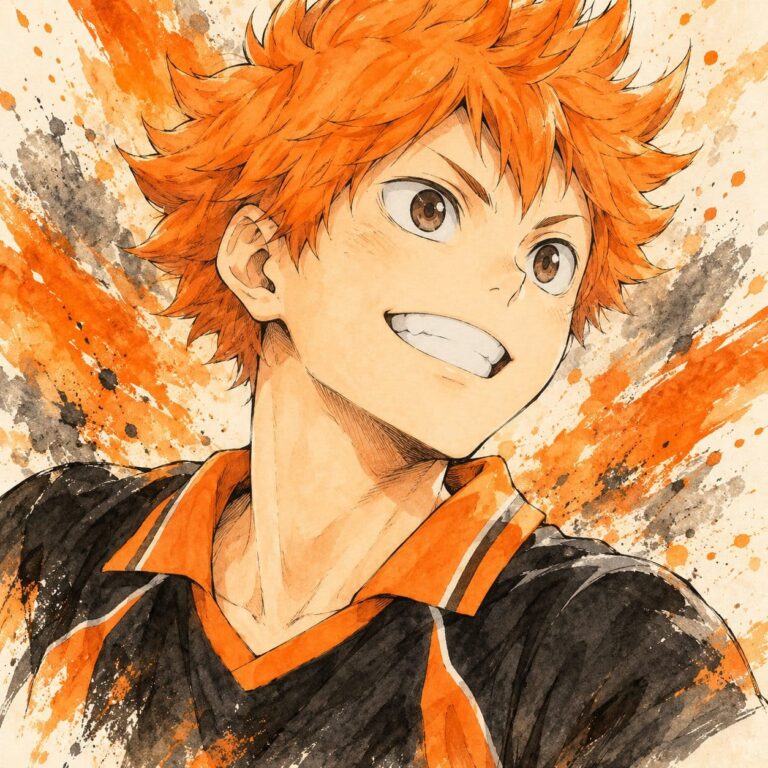 Fondo de pantalla haikyuu hinata acuarela