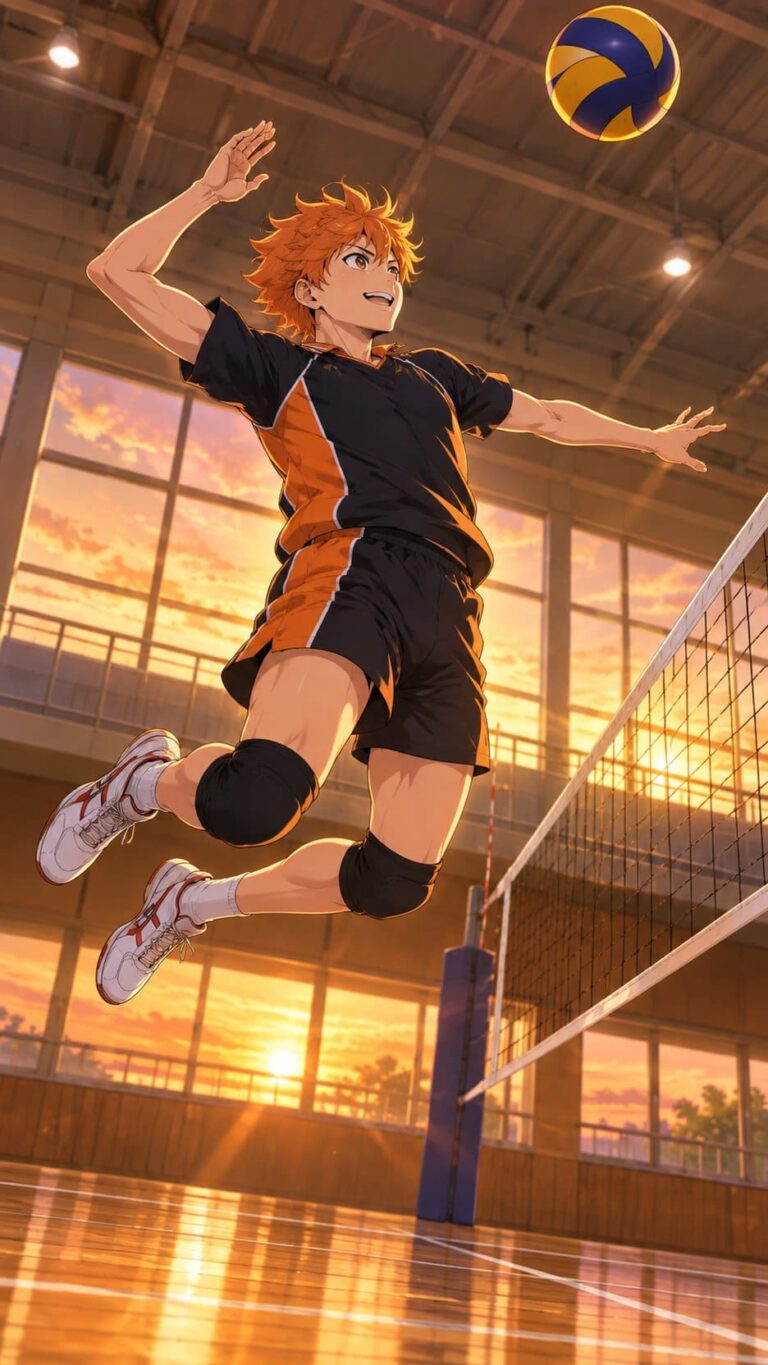 Fondo de pantalla haikyuu hinata salto