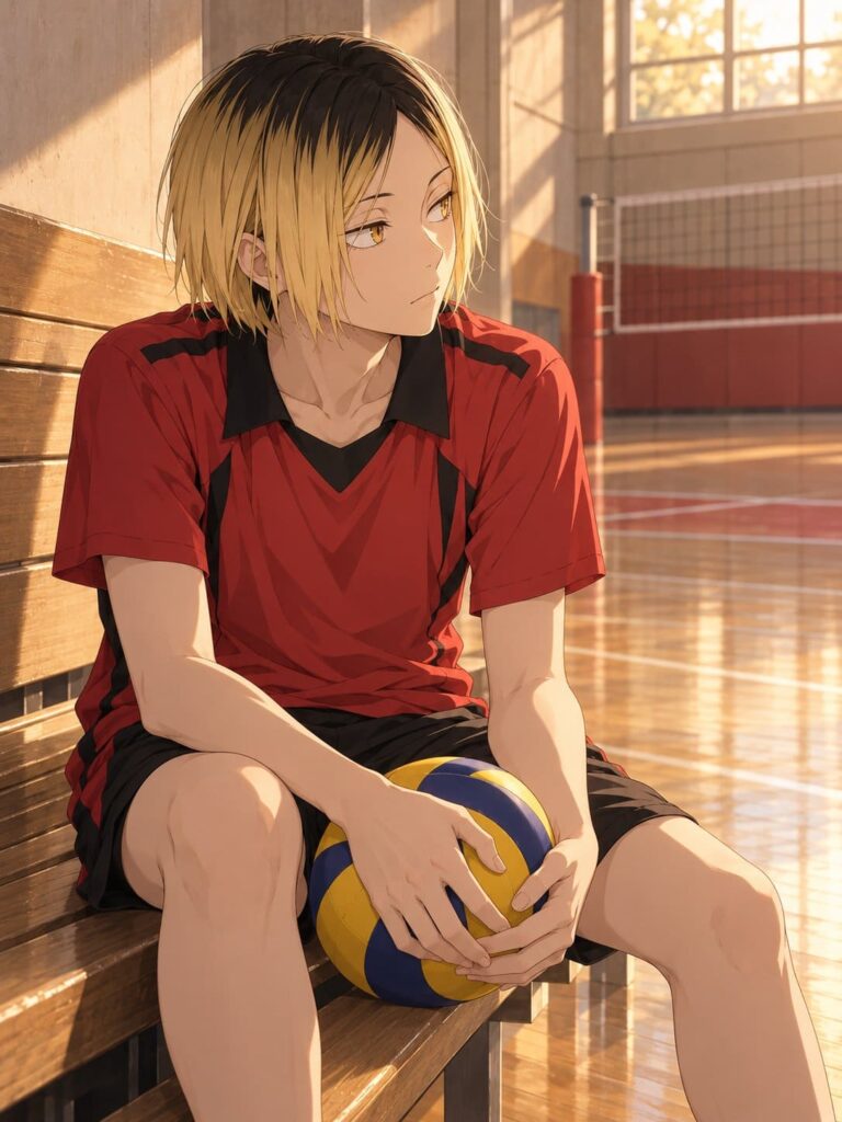 Fondo de pantalla haikyuu kenma descanso