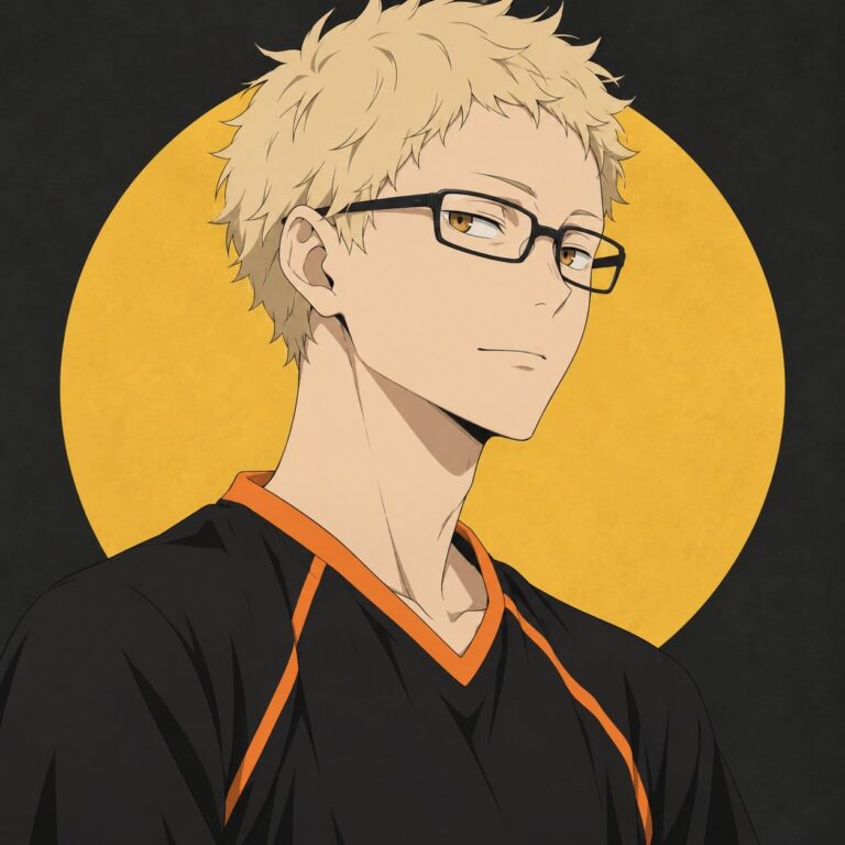 Fondo de pantalla haikyuu tsukishima minimalista