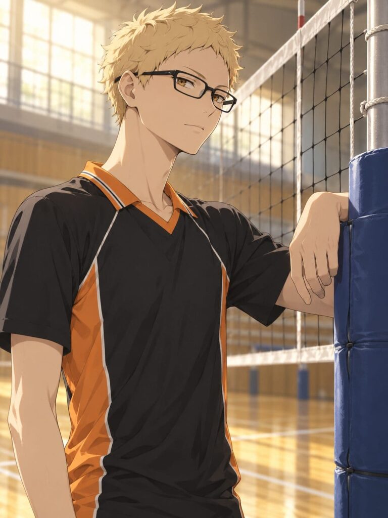 Fondo de pantalla haikyuu tsukishima red