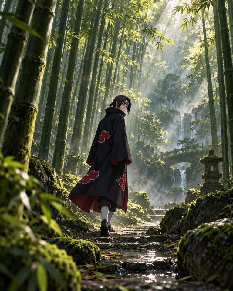 Fondo de pantalla itachi bosque bambu