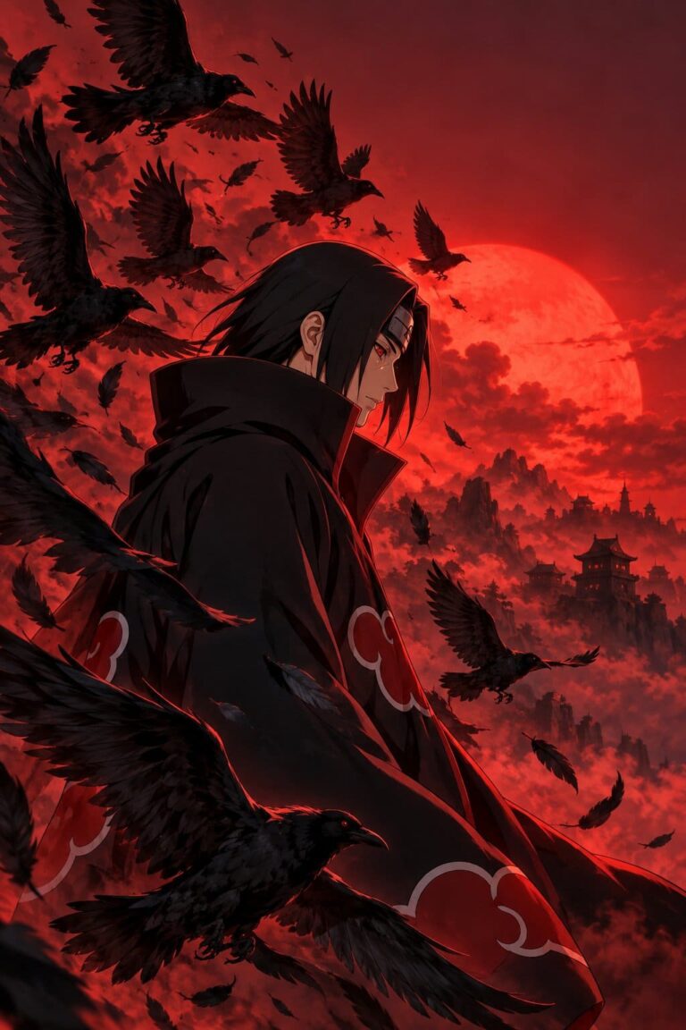 Fondo de pantalla itachi cuervos