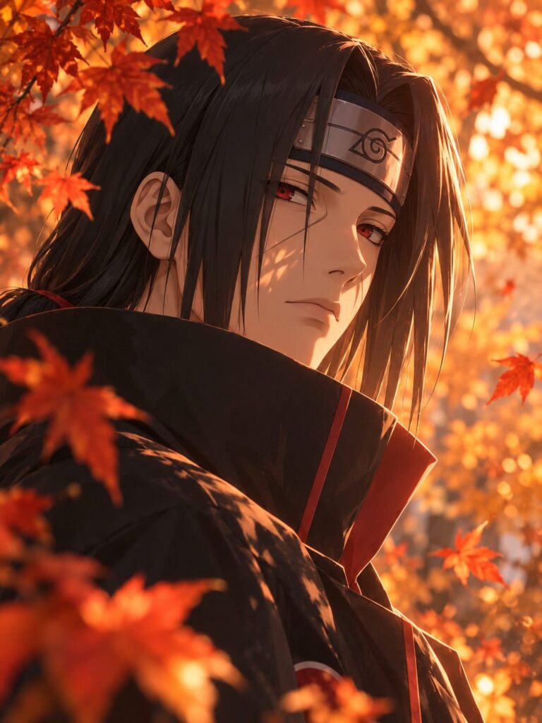 Fondo de pantalla itachi hojas otono