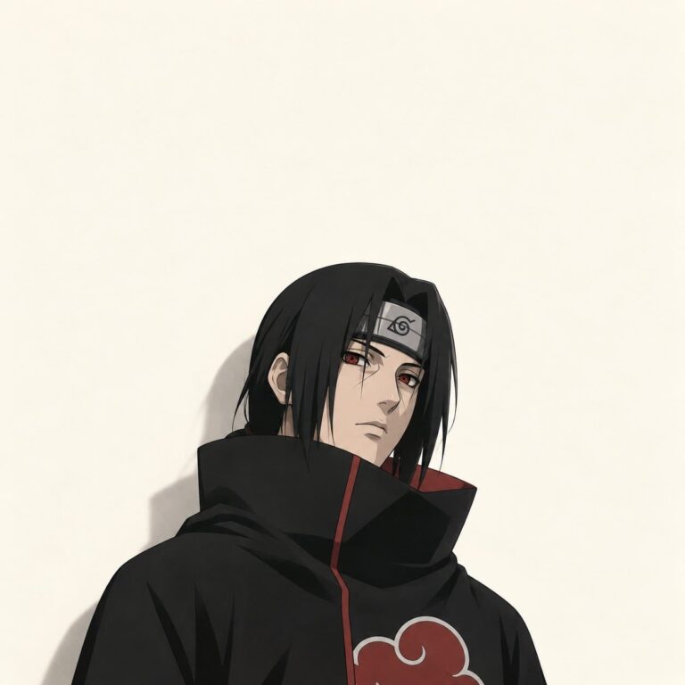 Fondo de pantalla itachi minimalista