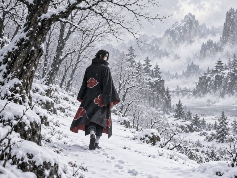 Fondo de pantalla itachi nieve