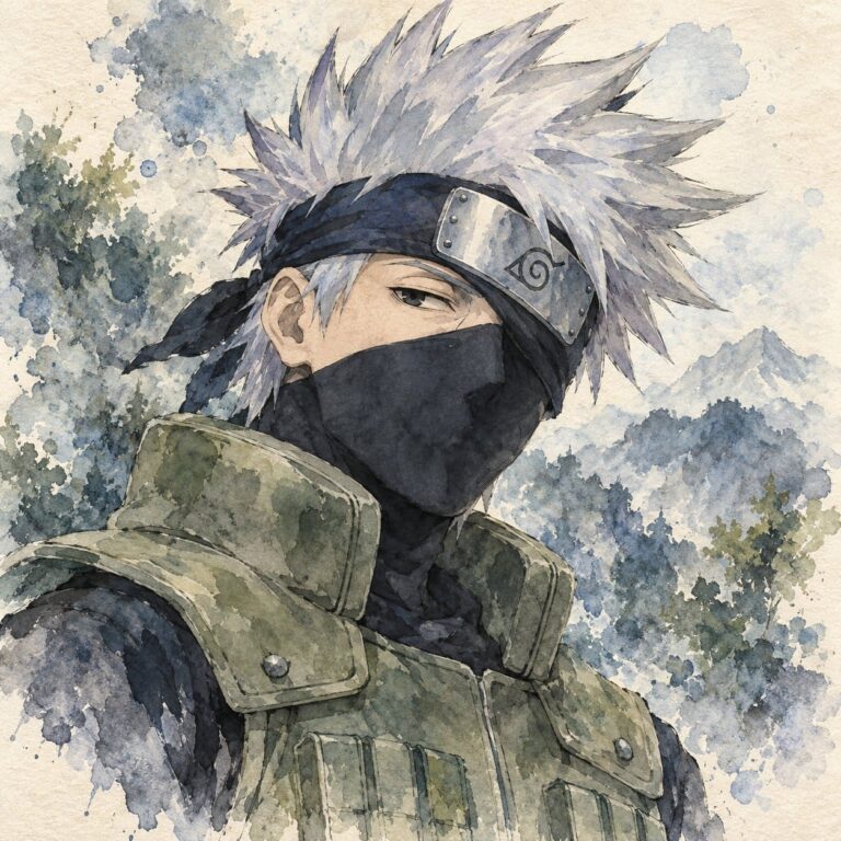 Fondo de pantalla kakashi acuarela