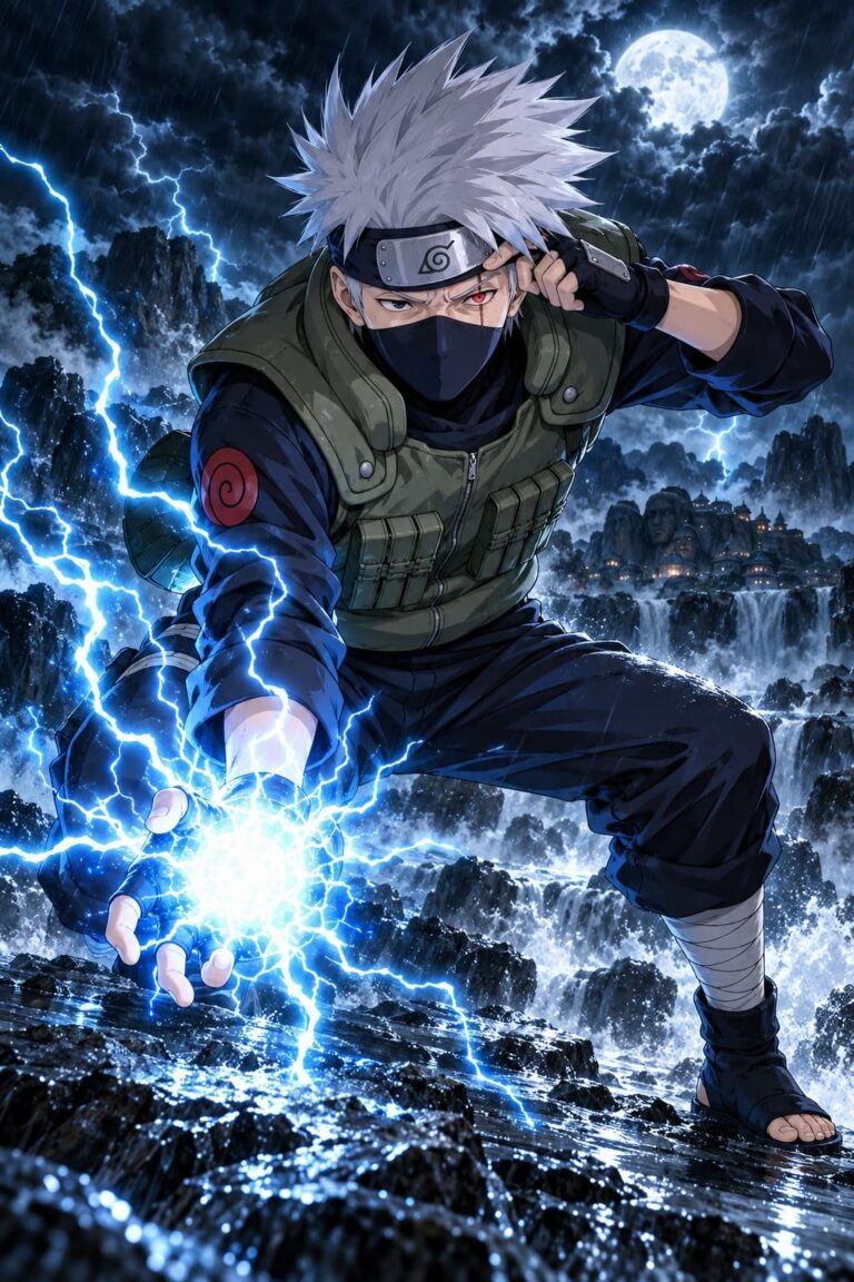Fondo de pantalla kakashi chidori relampagos