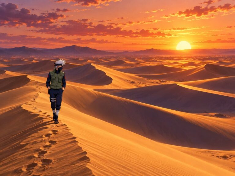 Fondo de pantalla kakashi desierto dorado