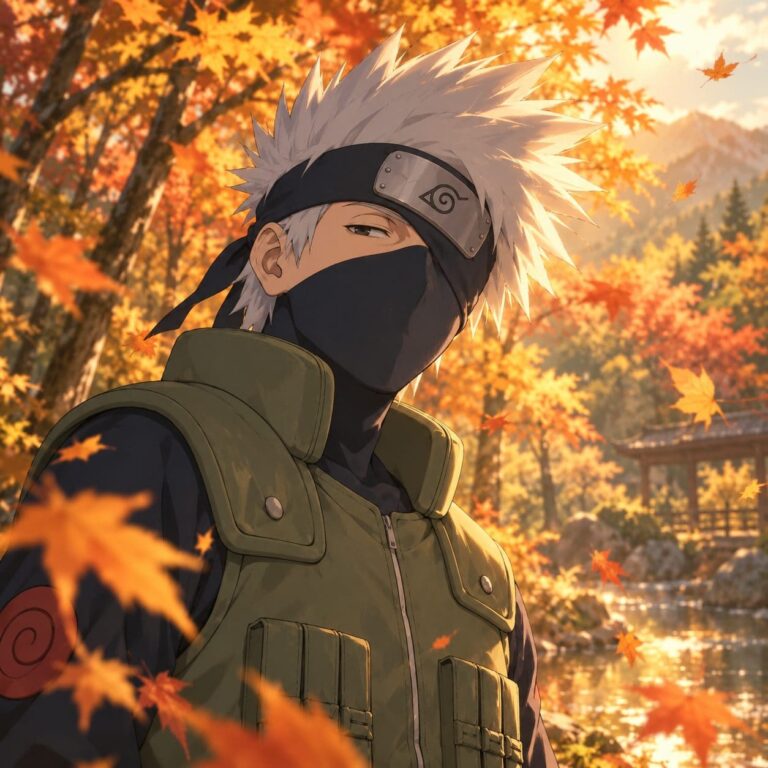 Fondo de pantalla kakashi hojas otono