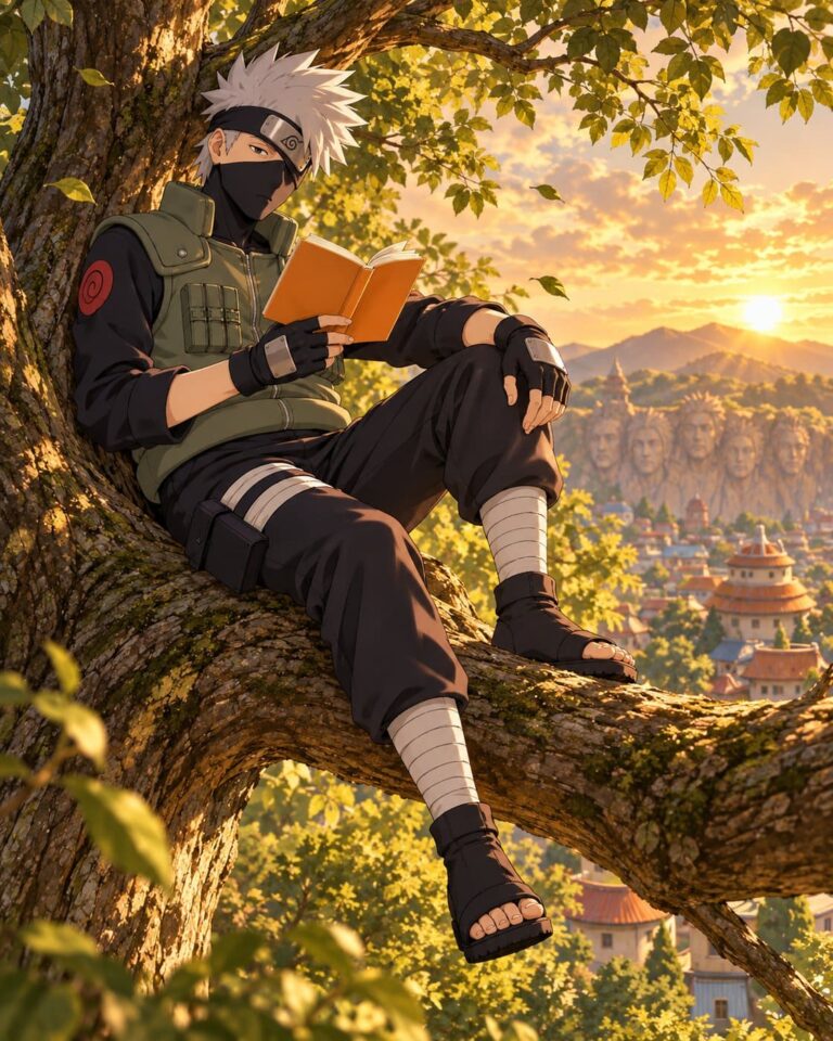 Fondo de pantalla kakashi leyendo