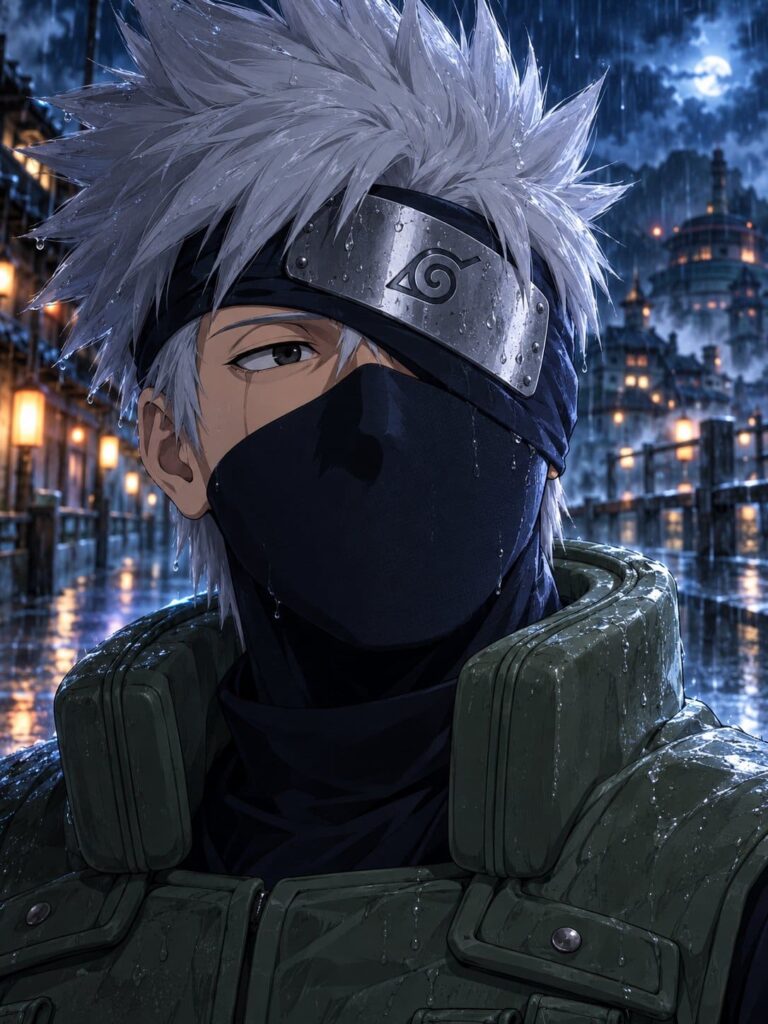 Fondo de pantalla kakashi lluvia