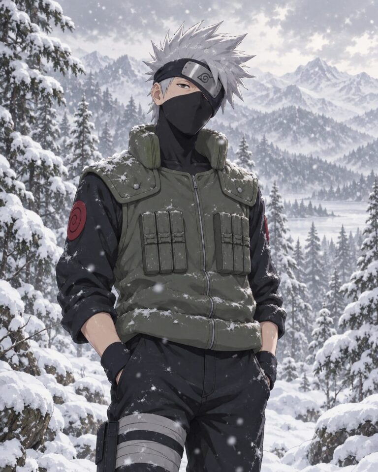 Fondo de pantalla kakashi nieve invernal