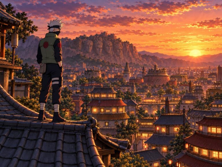 Fondo de pantalla kakashi tejados