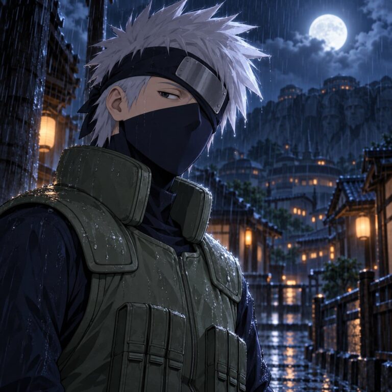 Fondo de pantalla naruto kakashi lluvia