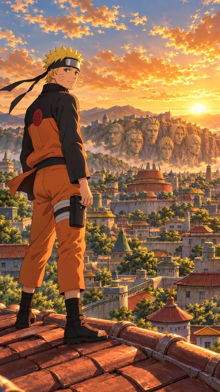 Fondo de pantalla naruto konoha amanecer