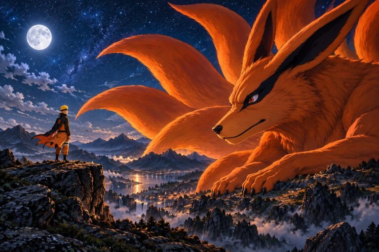Fondo de pantalla naruto kurama estrellas