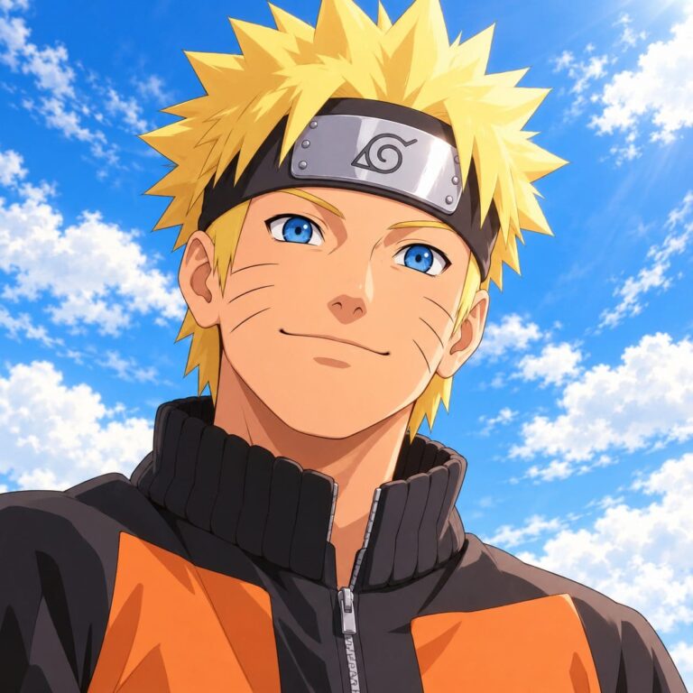 Fondo de pantalla naruto retrato sonriente