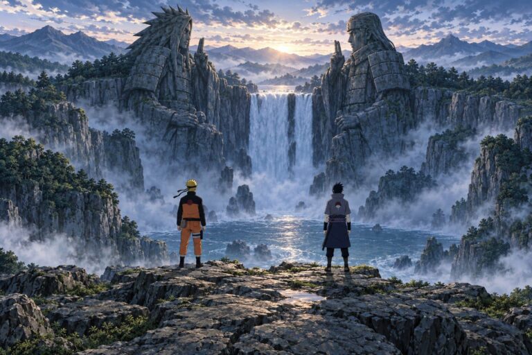 Fondo de pantalla naruto sasuke valle del fin