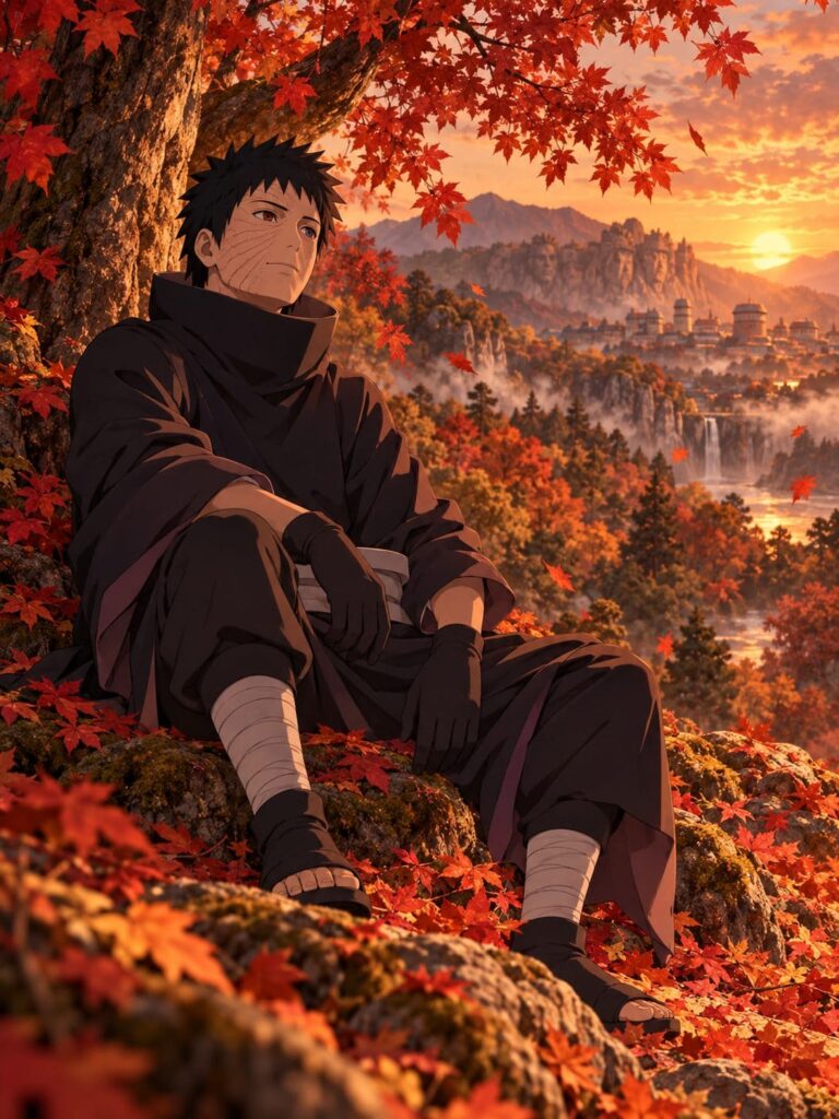 Fondo de pantalla obito arbol otonal
