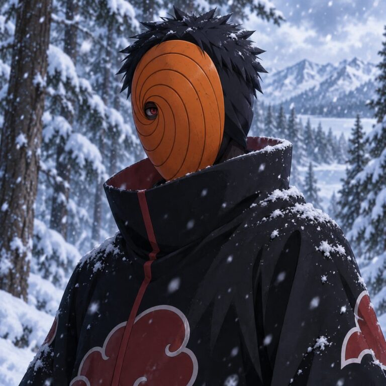 Fondo de pantalla obito bosque nevado